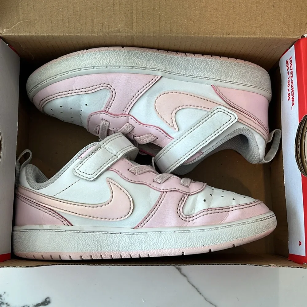 Nike Court Borough Low Recraft Pink White Toddler 10C